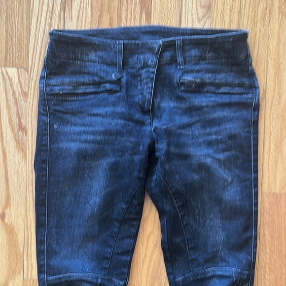 R13 sz 26 Moto Jean dark black wash, zips at ankles great condition - Picture 3 of 9